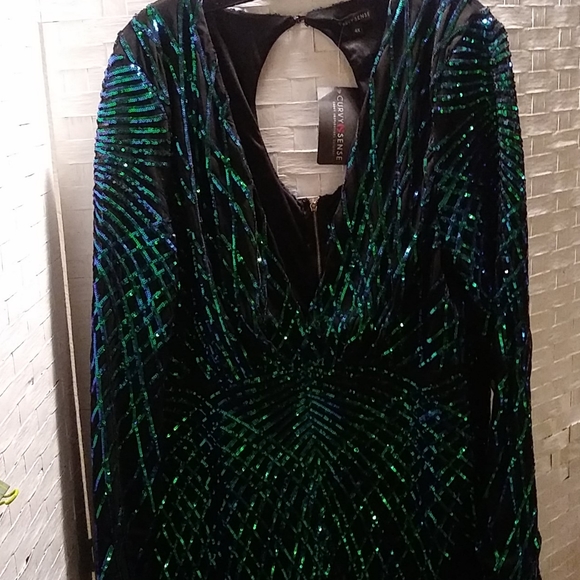 For Curvy Girls. Sequined Knit Mini NWT - Picture 1 of 14